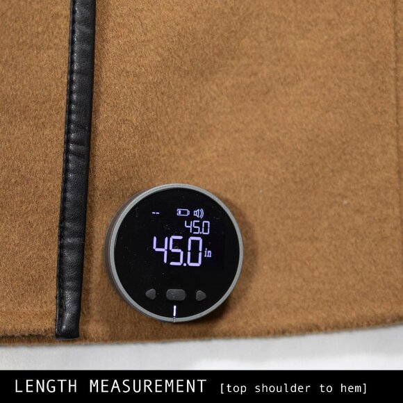 Tahari Women's Black Juliette Double Face Wool Belted Coat with Faux Leather - Picture 11 of 12